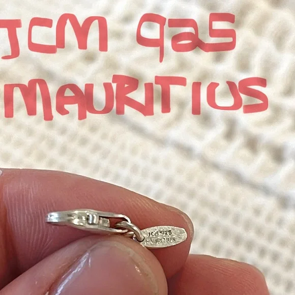 Vintage Jacmel Mauritius JCM Sterling Silver 925 Puffy Heart Charm Bracelet 7.5” - Picture 4 of 5